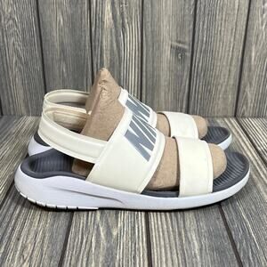 Nike Tanjun Women Sandal Summit Cream Gray Casual Outdoor 882694-100 Sz 9.5